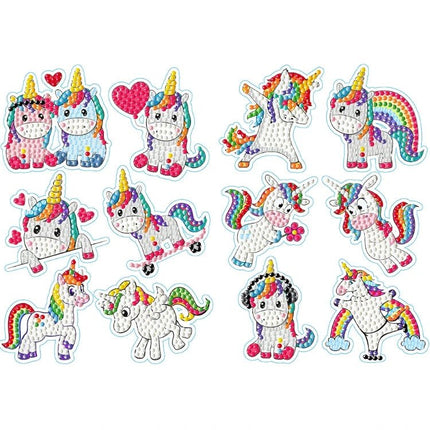 12 x Sticker Einhorn - Diamond Painting - Kreativsein.shop