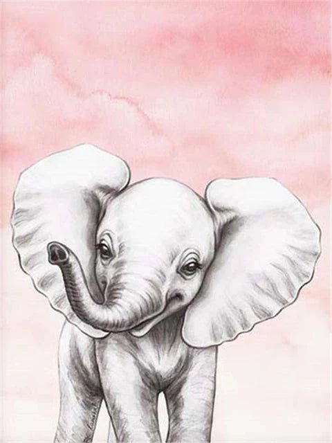 Elefant Motiv Kinderzimmer - 5D DIY Diamond Painting - Kreativsein.shop