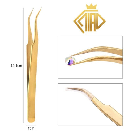 Pinzette Metall gerade oder gebogen - Diamond Painting - Kreativsein.shop