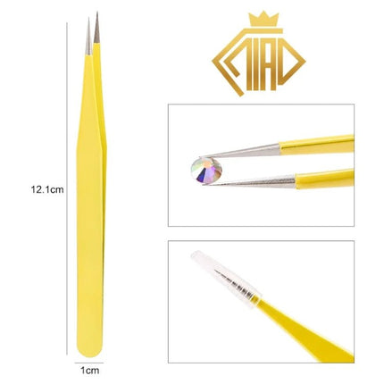 Pinzette Metall gerade oder gebogen - Diamond Painting - Kreativsein.shop