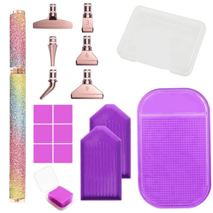 Stift mit 6 Metall Aufsätzen + Set - Diamond Painting - Kreativsein.shop