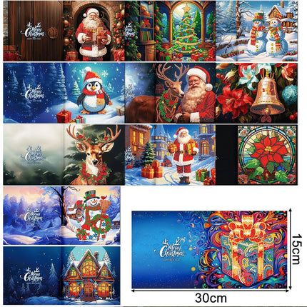 12 x Grusskarten Weihnachten - Diamond Painting - Kreativsein.shop