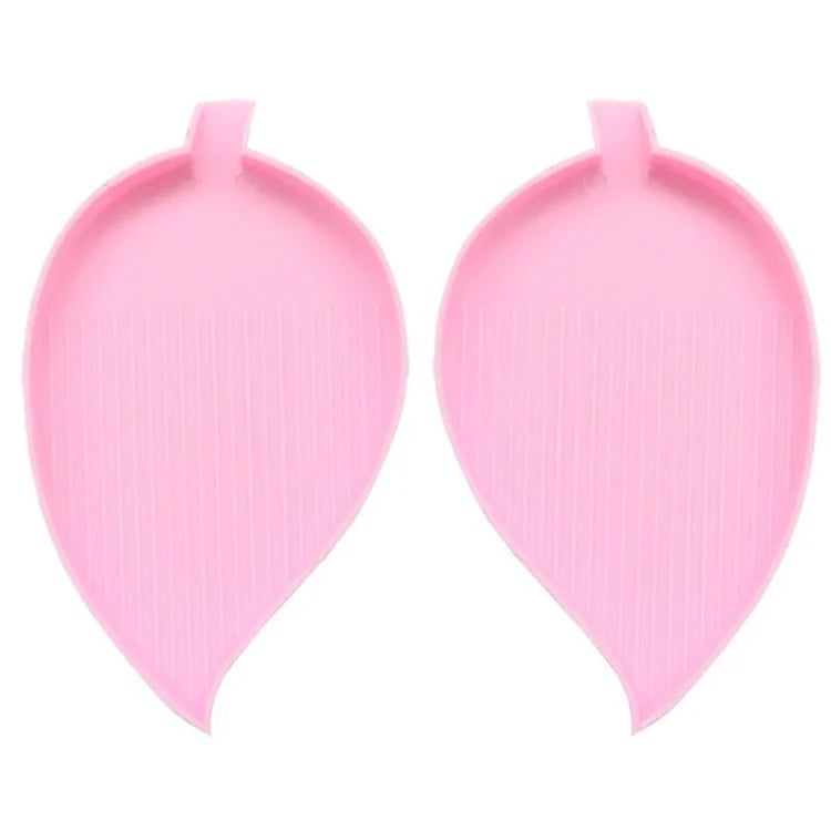 2 Ablageschalen in Blattform pink - Diamond Painting Shop Schweiz