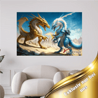 2 Drachen kämpfen - 5D DIY Diamond Painting - Kreativsein.shop