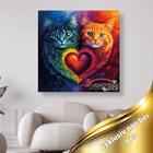 2 Katzen mit Herz - 5D DIY Diamond Painting - Kreativsein.shop