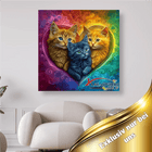 3 Kätzchen im Herz - 5D DIY Diamond Painting - Kreativsein.shop