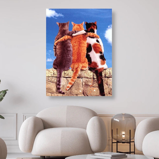 3 Katzen als beste Freunde - 5D DIY Diamond Painting - Kreativsein.shop