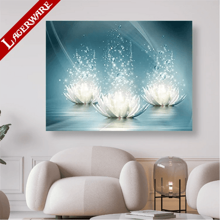 3 Lotusblüten LA - 5D DIY Diamond Painting - Kreativsein.shop