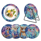 4 x Tischset Eulen - Diamond Painting - Kreativsein.shop