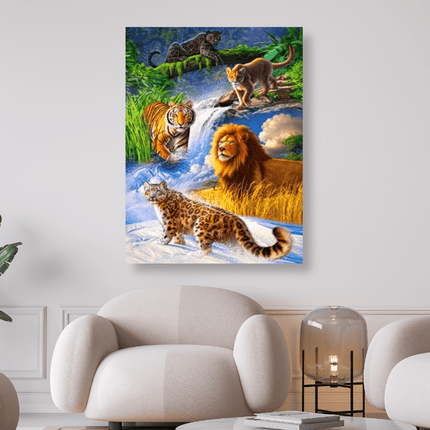 5 Raubkatzen - 5D DIY Diamond Painting - Kreativsein.shop