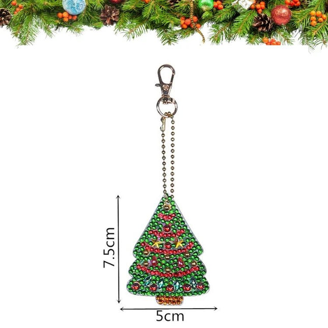 5 x Weihnachten Schlüsselanhänger - Diamond Painting - Kreativsein.shop