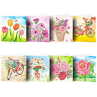 8 x Grusskarten mit Blumen - Diamond Painting - Kreativsein.shop