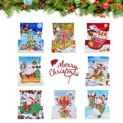 8 x Weihnachtsgrusskarten - Diamond Painting - Kreativsein.shop