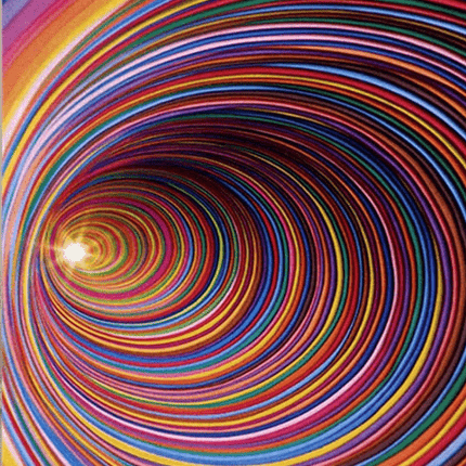 Abstrakte bunte Spirale mit hellem Licht am Ende - Diamond Painting - Kreativsein.shop