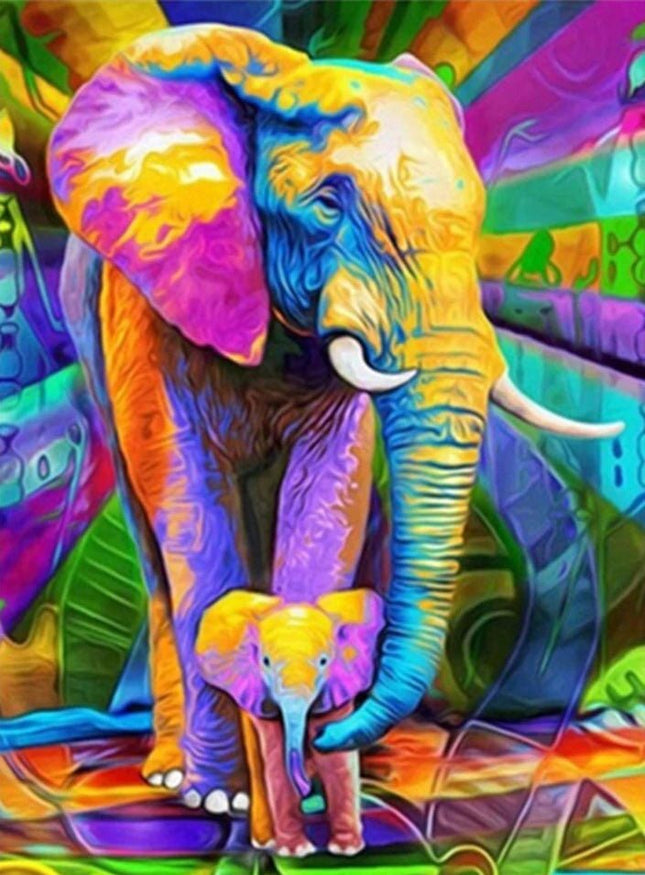 Abstrakter Elefant - Voll AB 5D DIY Diamond Painting - Kreativsein.shop