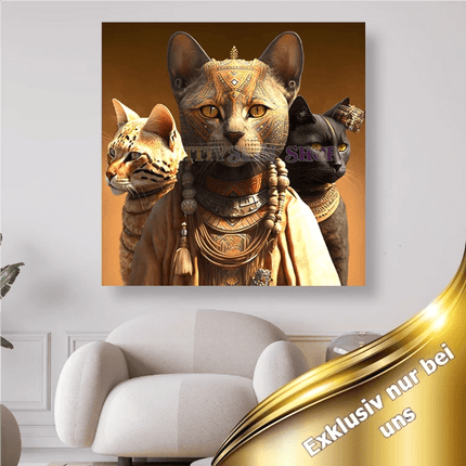 Ägyptische Katzen - 5D DIY Diamond Painting - Kreativsein.shop