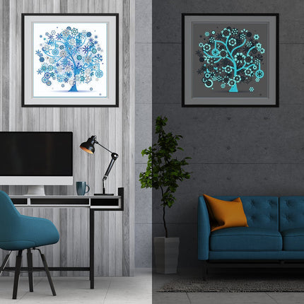 Baum mit Büten 2 - Glow in the Dark Diamond Painting - Kreativsein.shop