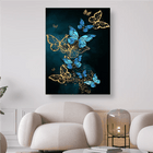 Blaue und goldene Schmetterlinge - 5D DIY Diamond Painting - Kreativsein.shop