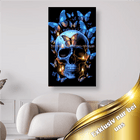 Blauer Schädel mit Schmetterlingen - 5D DIY Diamond Painting - Kreativsein.shop