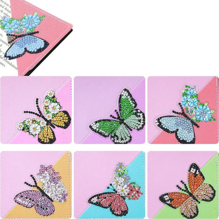 Buchzeichen 6Stk. Schmetterling - Diamond Painting - Kreativsein.shop