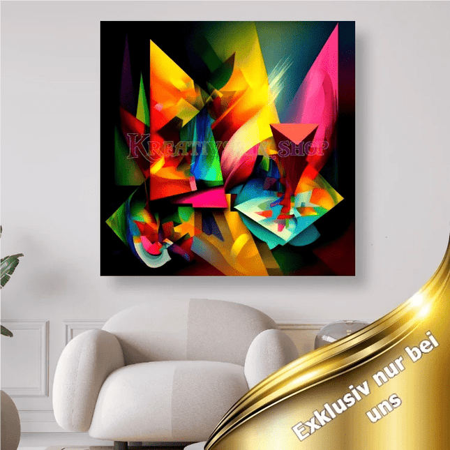 Bunte abstrakte Formen - 5D DIY Diamond Painting - Kreativsein.shop