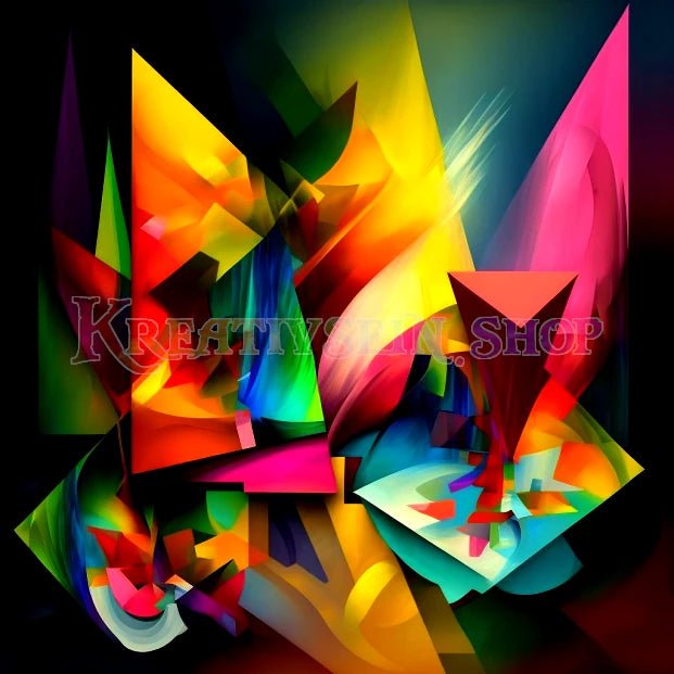 Bunte abstrakte Formen - 5D DIY Diamond Painting - Kreativsein.shop