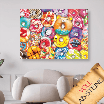 Bunte Donuts - Voll AB 5D DIY Diamond Painting - Kreativsein.shop