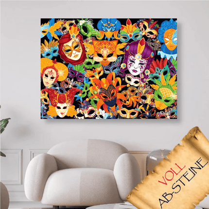 Bunte Masken - Voll AB 5D DIY Diamond Painting - Kreativsein.shop