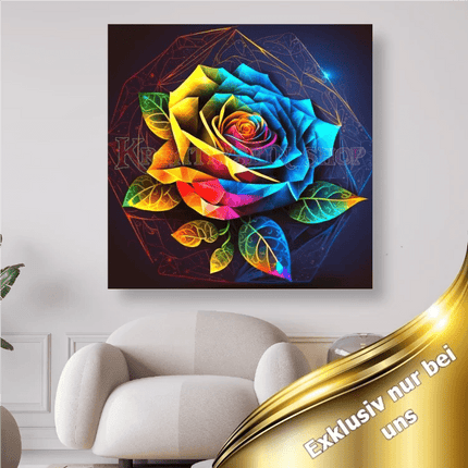 Bunte Rosenblüte - 5D DIY Diamond Painting - Kreativsein.shop