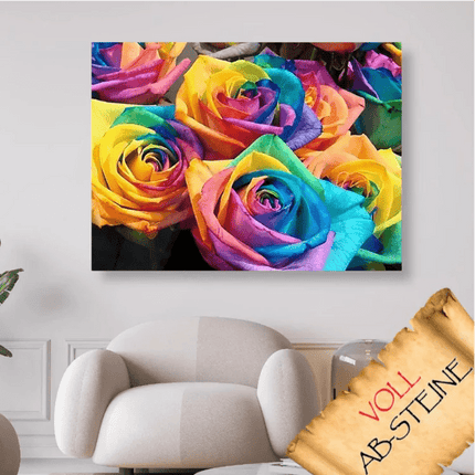 Bunte Rosenblüten - Voll AB 5D DIY Diamond Painting - Kreativsein.shop