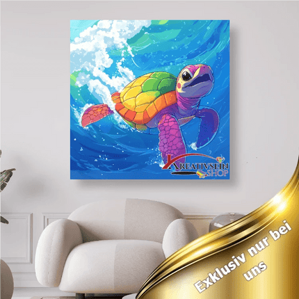 Bunte Schildkröte - 5D DIY Diamond Painting - Kreativsein.shop