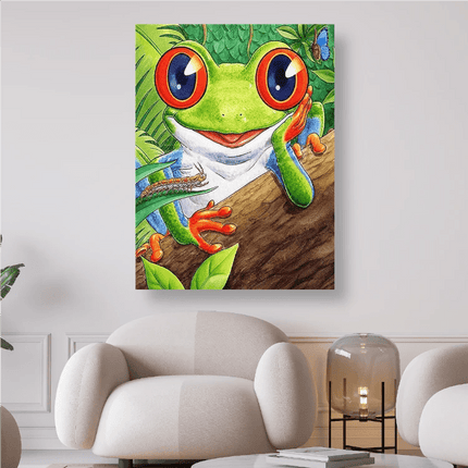 Comic Frosch - 5D DIY Diamond Painting - Kreativsein.shop