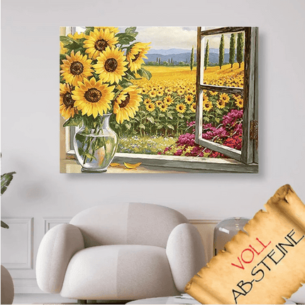 Das Sonnenblumenfeld - Voll AB 5D DIY Diamond Painting - Kreativsein.shop