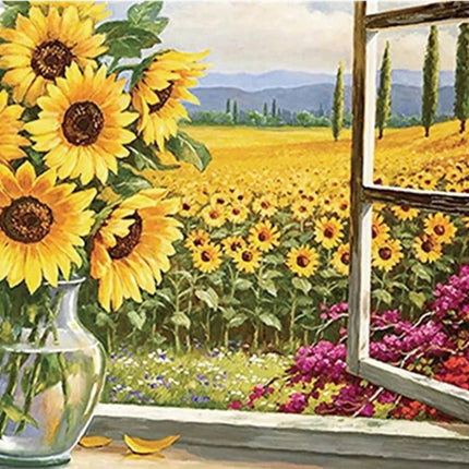 Das Sonnenblumenfeld - Voll AB 5D DIY Diamond Painting - Kreativsein.shop