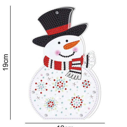 Der lustige Schneemann mit LED - Diamond Painting - Kreativsein.shop