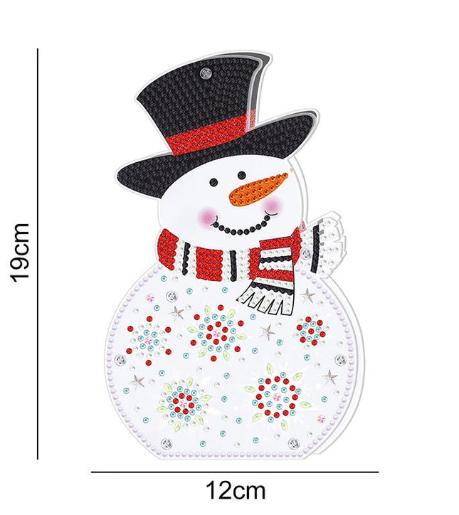 Der lustige Schneemann mit LED - Diamond Painting - Kreativsein.shop