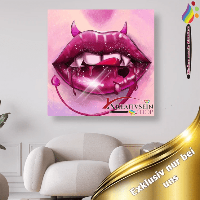 Der Vampirmund - Malen nach Zahlen - Kreativsein.shop