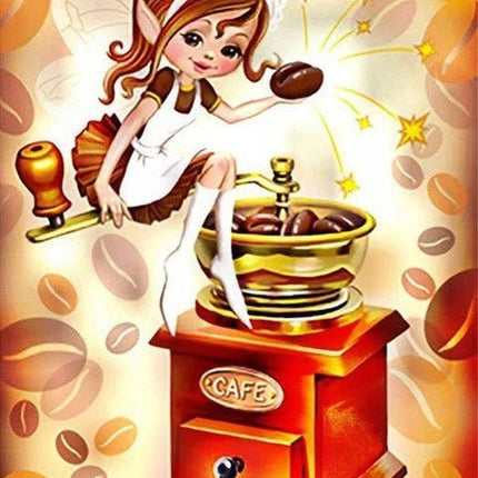 Die Kaffee Fee - 5D DIY Diamond Painting - Kreativsein.shop