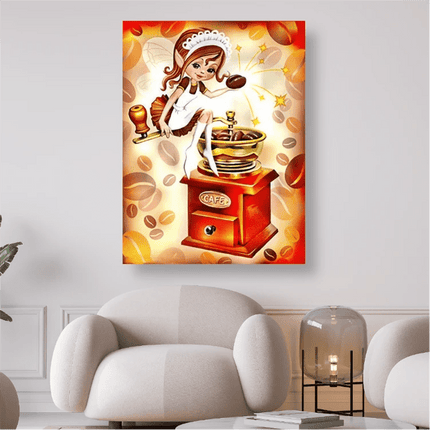 Die Kaffee Fee - 5D DIY Diamond Painting - Kreativsein.shop