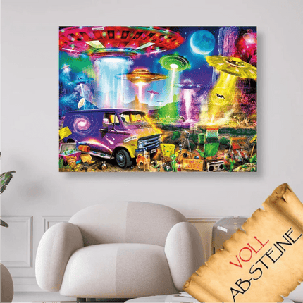 Die Ufo´s kommen - Voll AB 5D DIY Diamond Painting - Kreativsein.shop