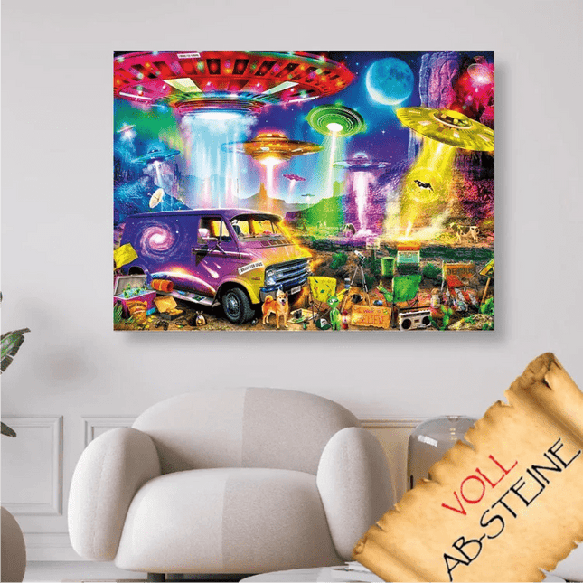 Die Ufo´s kommen - Voll AB 5D DIY Diamond Painting - Kreativsein.shop