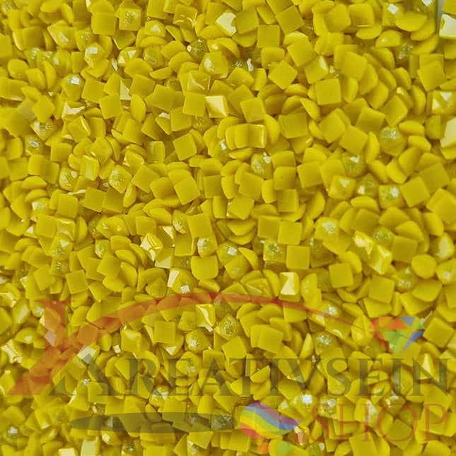 DMC 307 Lemon - eckige Steine - Fairy Dust - Diamond Painting - Kreativsein.shop