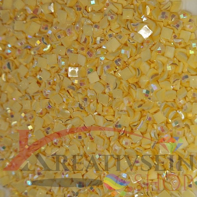 DMC 3078 Golden Yellow VY LT - eckige Steine - Aurora Borealis (AB) - Diamond Painting - Kreativsein.shop