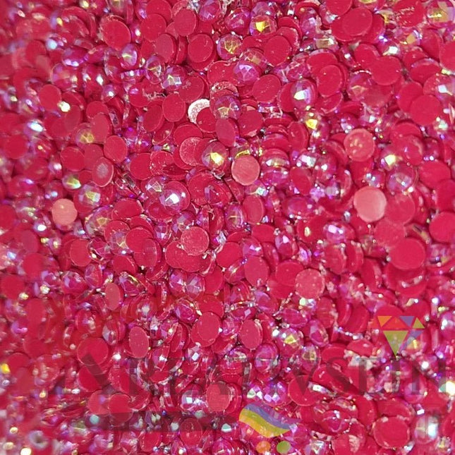 DMC 321 Christmas Red - runde Steine - Aurora Borealis (AB) - Diamond Painting - Kreativsein.shop