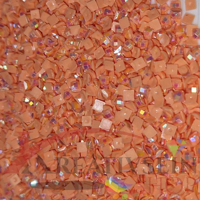 DMC 3341 Apricot - eckige Steine - Aurora Borealis (AB) - Diamond Painting - Kreativsein.shop