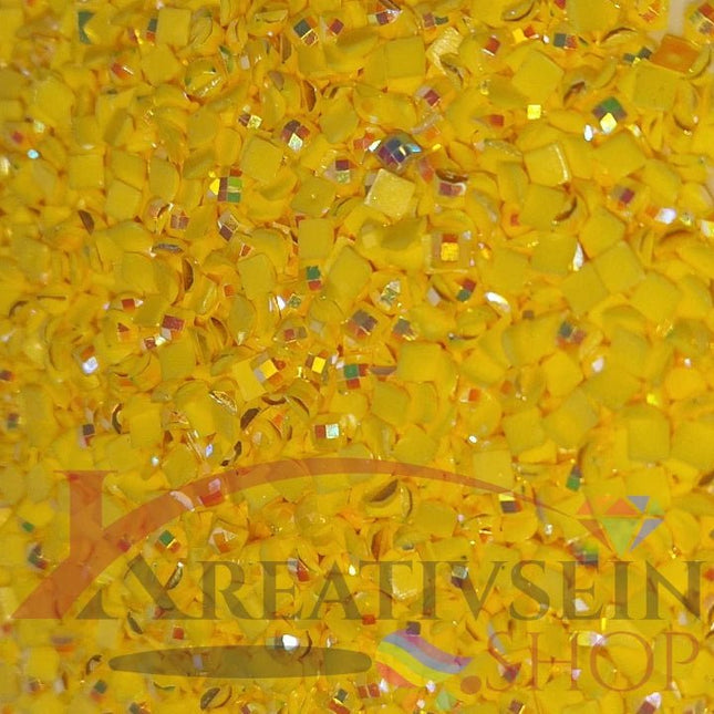 DMC 445 Lemon LT - eckige Steine - Aurora Borealis (AB) - Diamond Painting - Kreativsein.shop