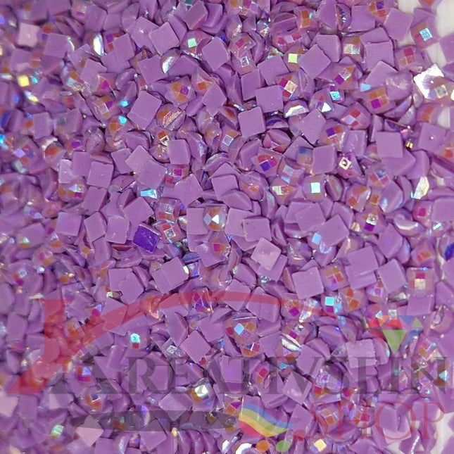 DMC 553 Violet - eckige Steine - Aurora Borealis (AB) - Diamond Painting - Kreativsein.shop
