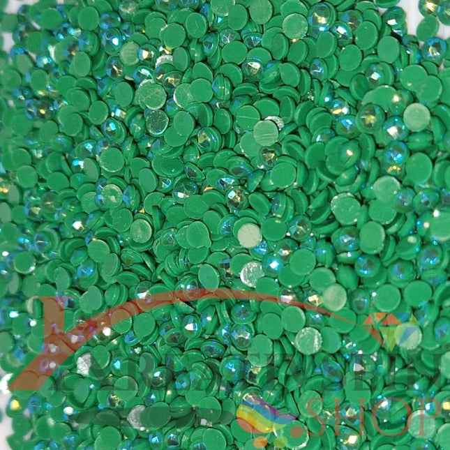 DMC 700 Christmas Green BRIGHT - runde Steine - Aurora Borealis (AB) - Diamond Painting - Kreativsein.shop