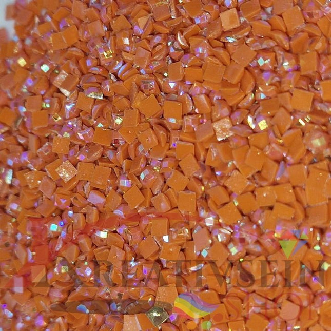 DMC 720 Orange Spice DK - eckige Steine - Aurora Borealis (AB) - Diamond Painting - Kreativsein.shop