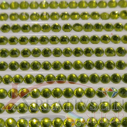 DMC 733 Olive Green MED - rund Steine - Strass - Diamond Painting - Kreativsein.shop